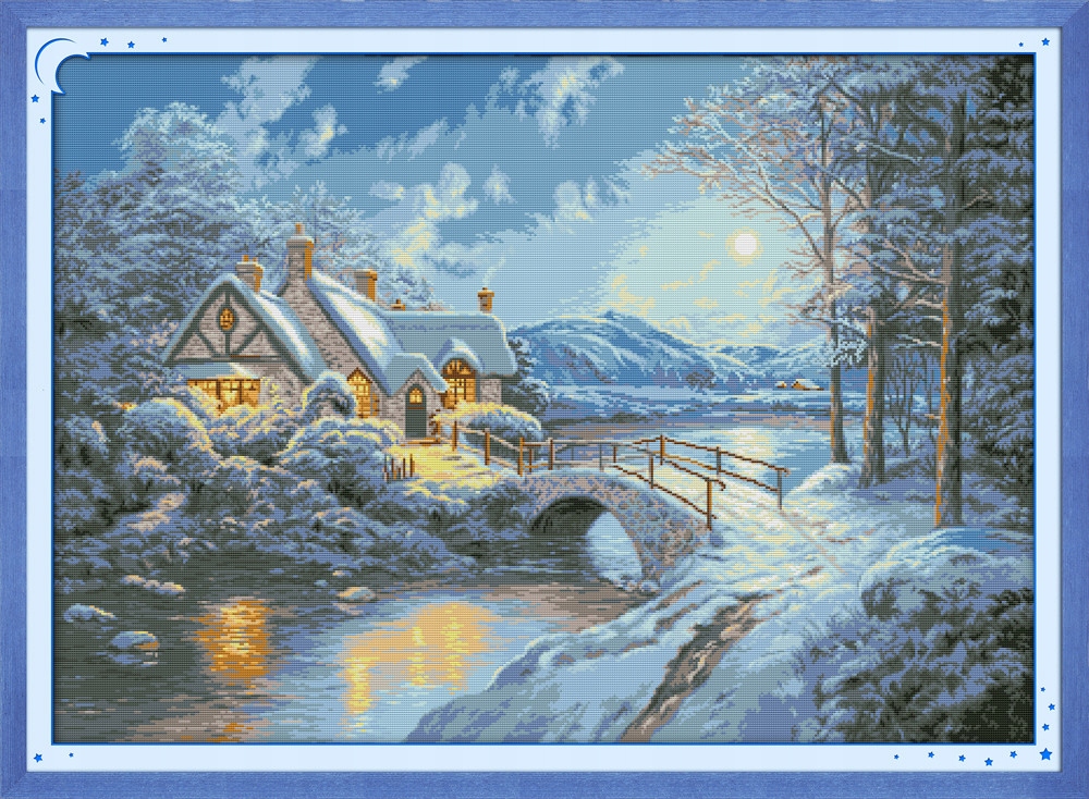 Křížková výšivka počítaná sada (kanva, mulina)