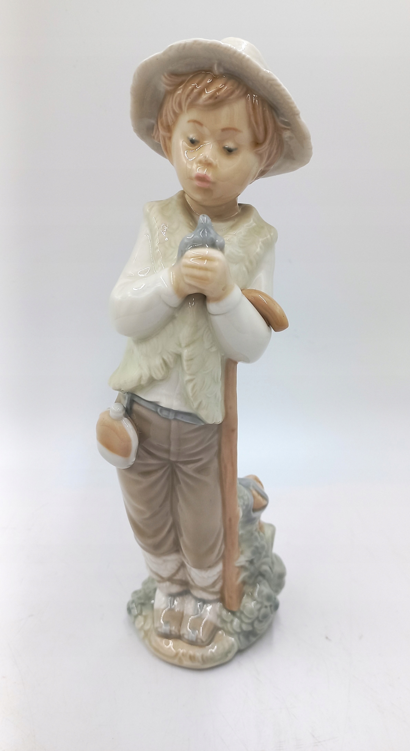 FIGURKA PORCELANA PASTERZ CHŁOPIEC NAO LLADRO SPAIN 27 cm