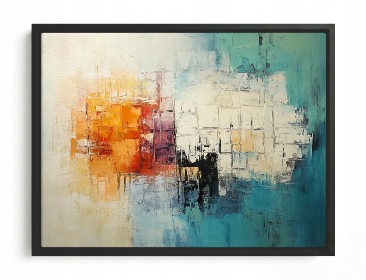 Obraz Rám Americký Box Barevná Abstrakce Geometrie Minimalismus 80x60