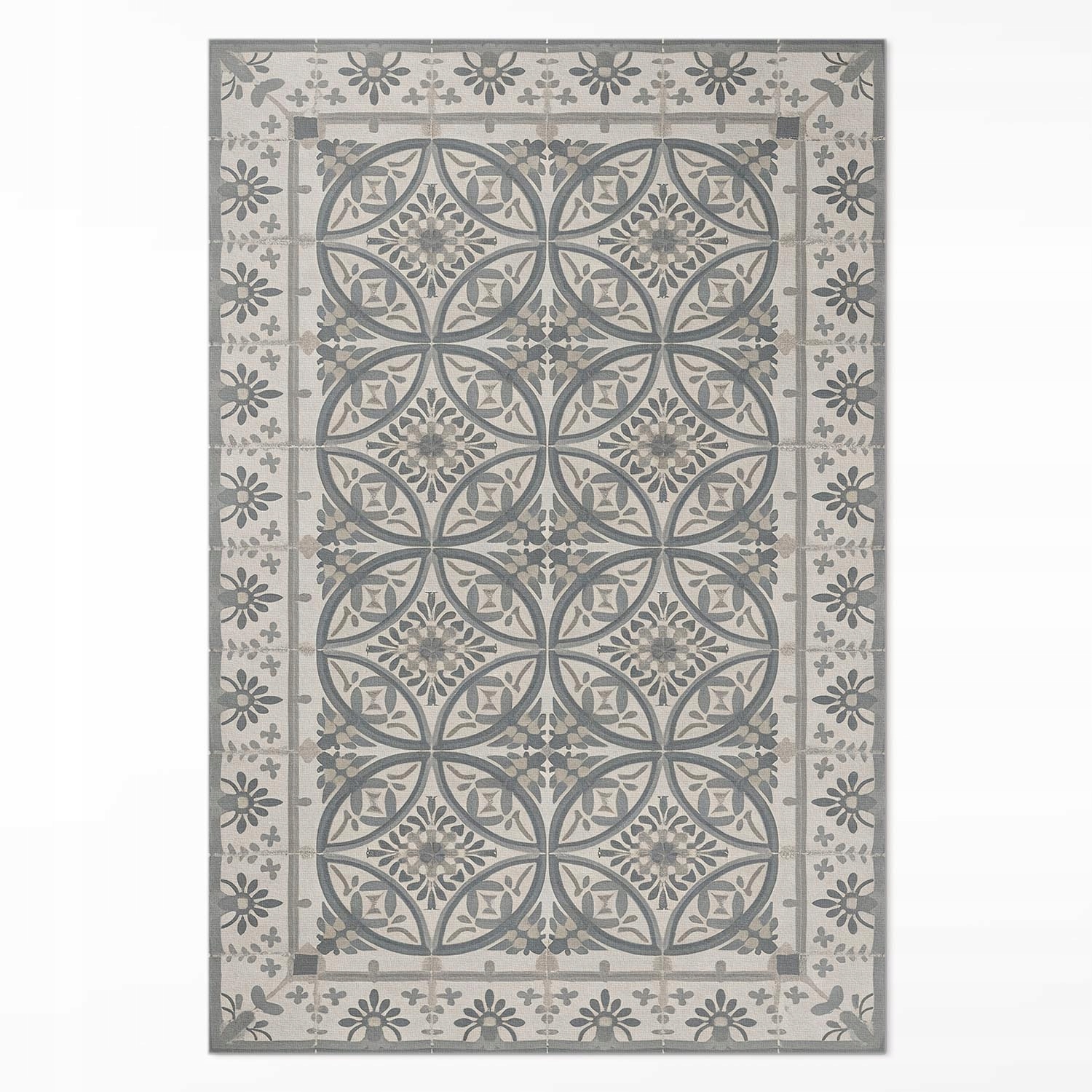 Dekoračný vinylový koberec pod stôl Geometrické spomienky XXL 150 x 225 cm