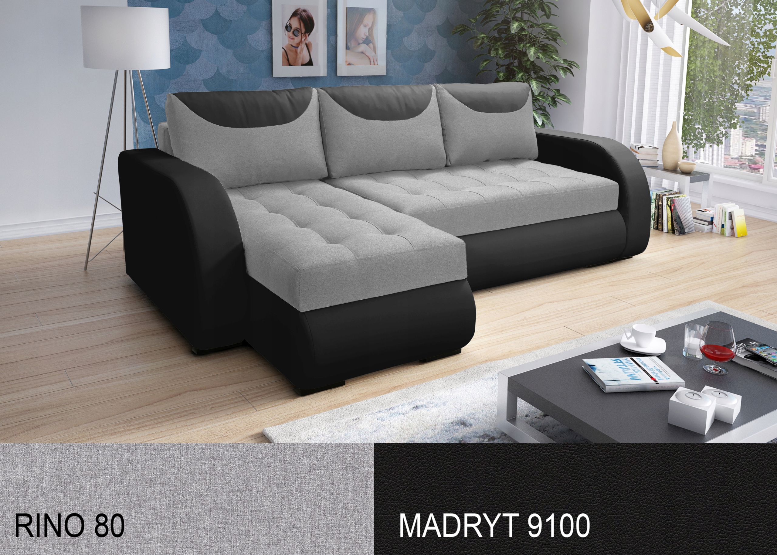 

Narożnik Top 9 Kanapa Materiał Plamoodporny