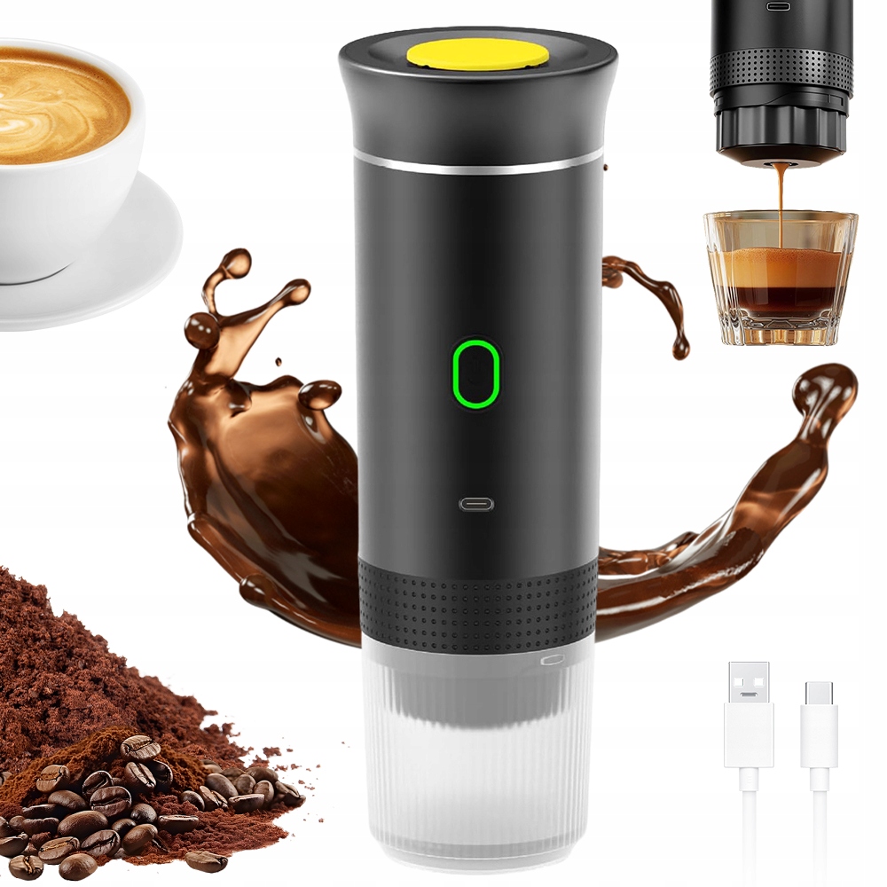 Przenośny ekspres do kawy ciśnieniowy 3w1 kapsułki Usb samochodowy