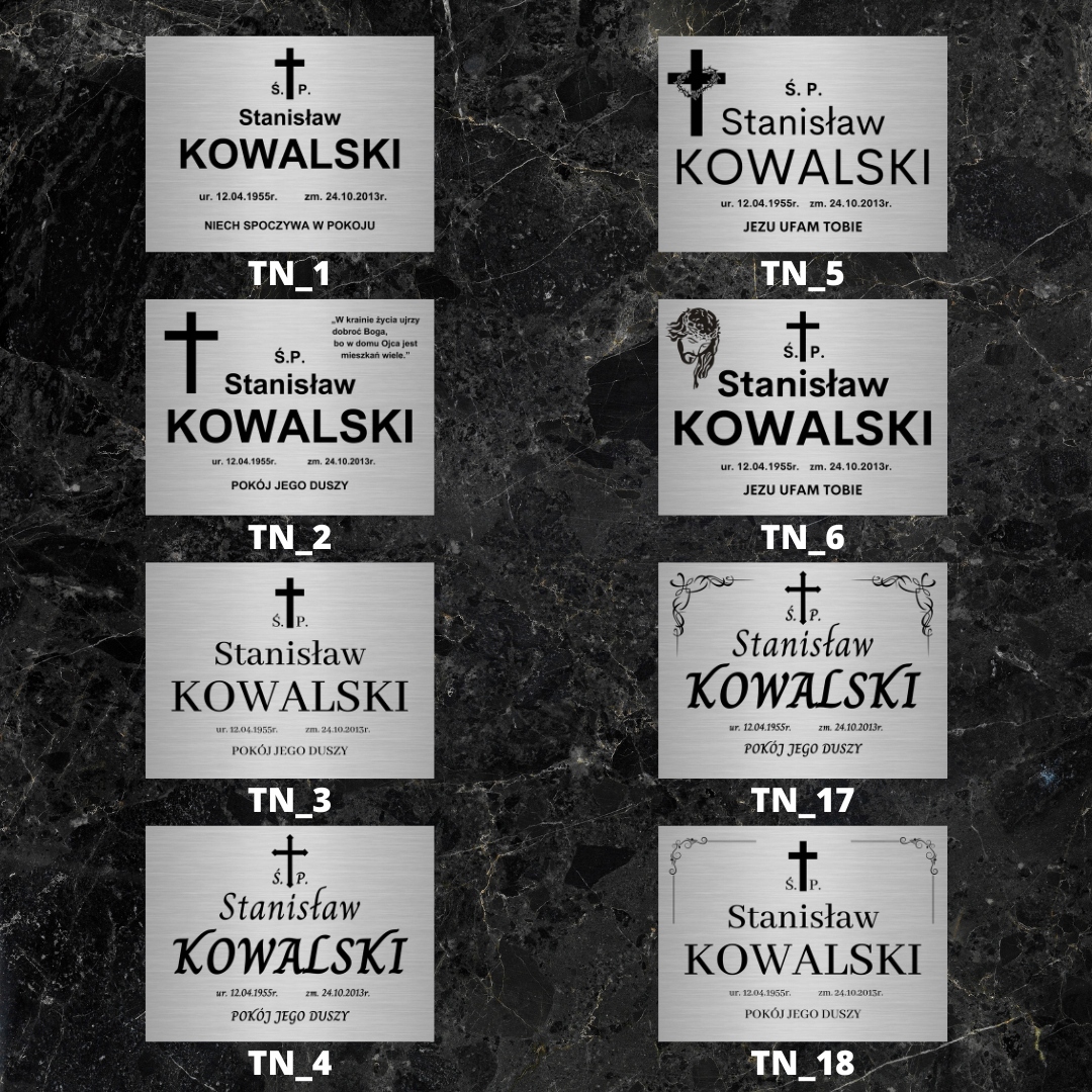 DUŻA TABLICA NAGROBKOWA 40X30CM ALUMINOWA UV TABLICZKA NAGROBNA WYTRZYMAŁA Marka 3dCity