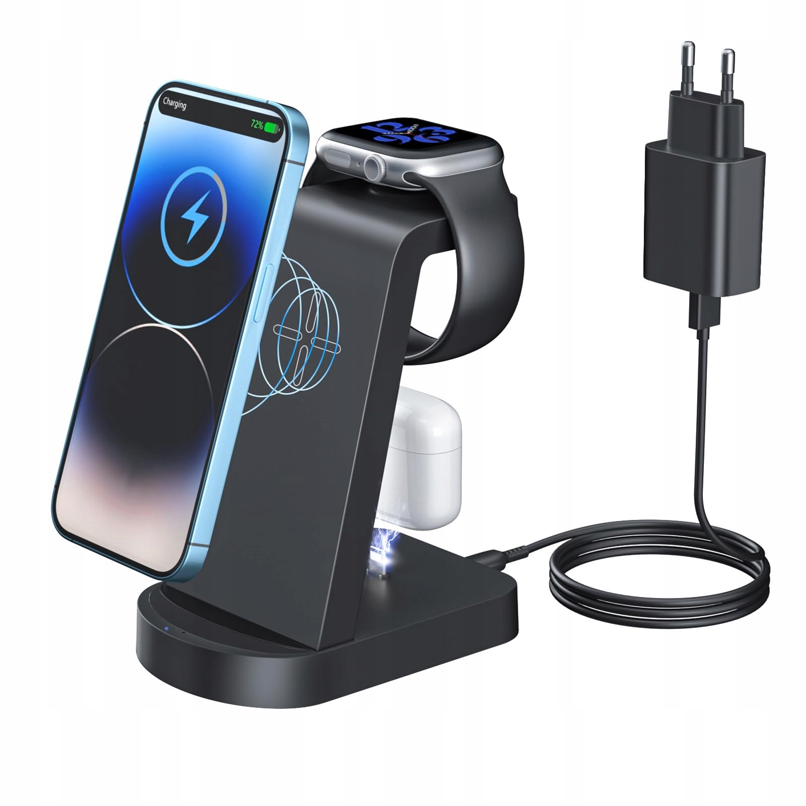 INNISTO UNIVERSAL Ładowarka 3w1 Do iPhone Apple Watch AirPods — miniatura 2