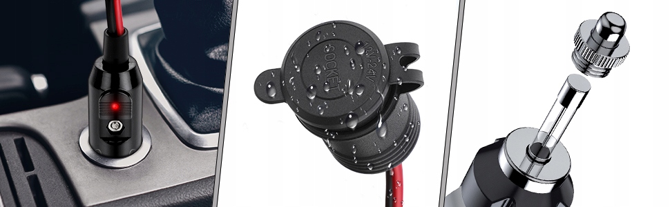 Przedłużacz gniazda zapalniczki 300 cm. MOCNY 15A Producent części Inny