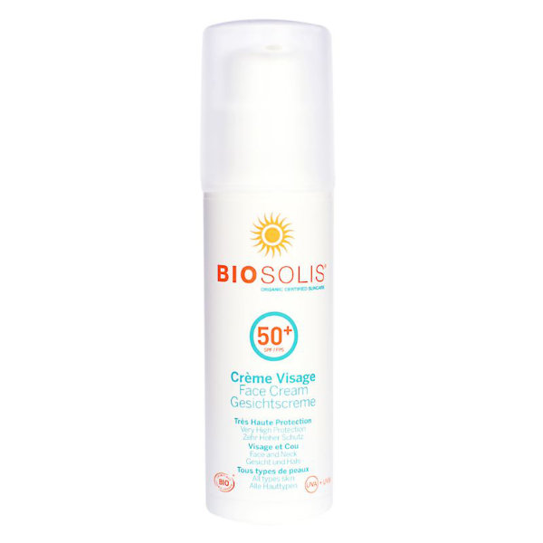 Biosolis Opalovací krém na obličej spf50+ eco 50 ml