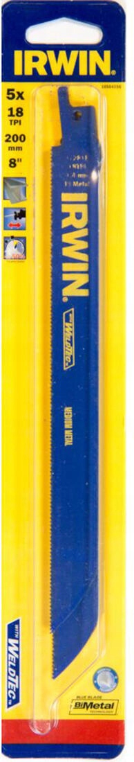 list pil. na kov do mečových pil 200mm/18TPI (5ks) Irwin