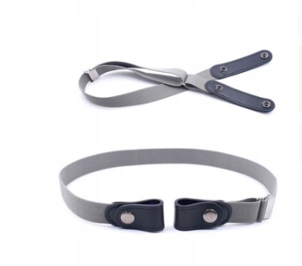 

Pasek bez klamry do spodni Szary