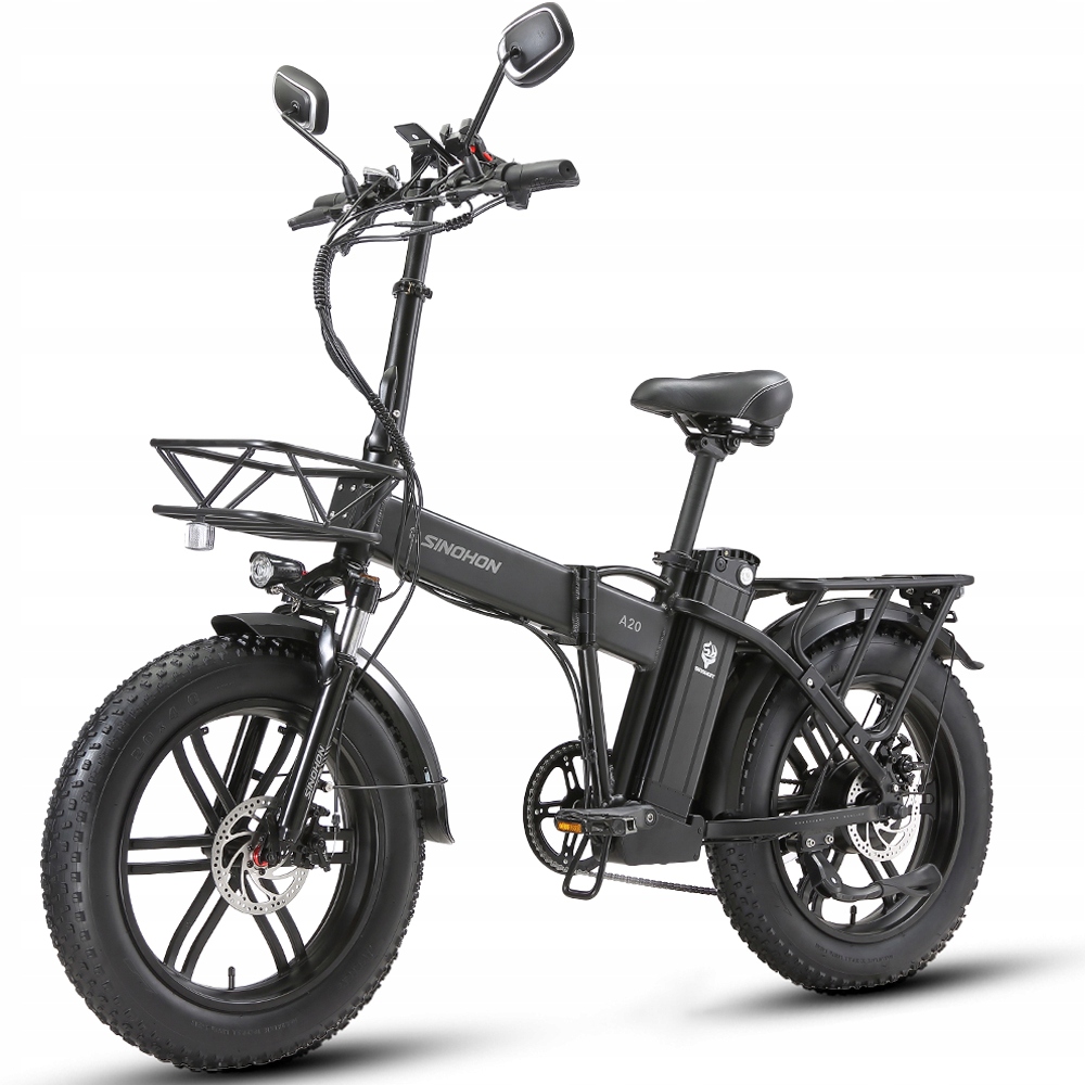 Sinohon A20 Pojazd Elektryczny 1000W 48V/22Ah 45km/h 20" 7-biegowa Z Tacką