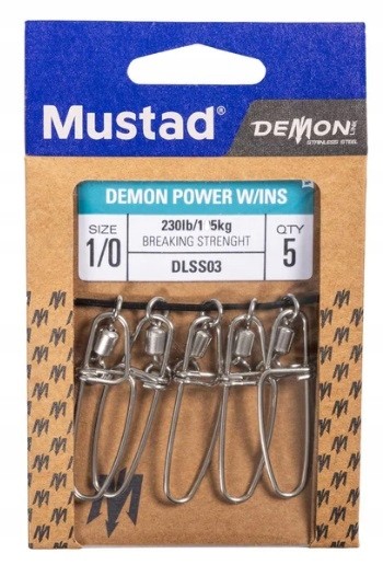 Krętlik Z Agrafką Mustad Demonlink Power Insyrance Snap Stainless Steel NR6