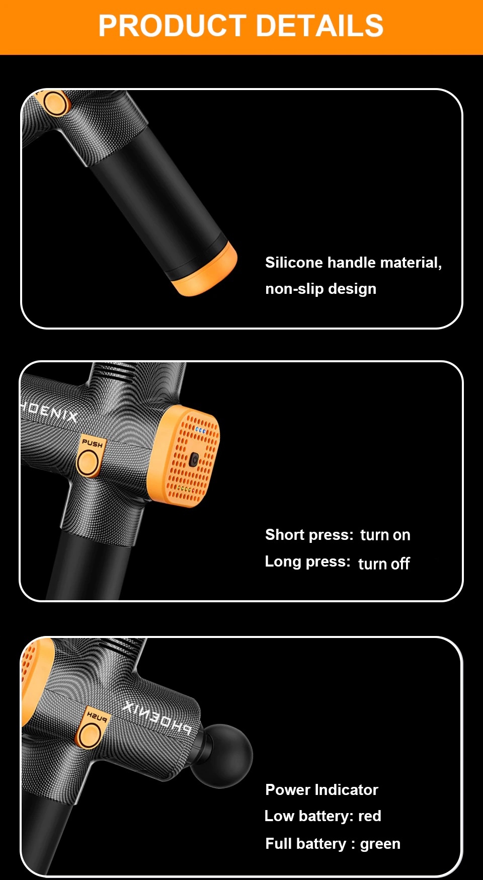 PISTOLET DO MASAŻU PHOENIX A2 6 GŁOWIC ELEKTRYCZNY Rodzaj masażer