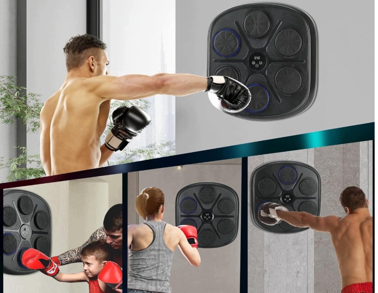 Ścienny trenażer bokserski Bluetooth RegMag PK-WT-03 – Zawartość zestawu
