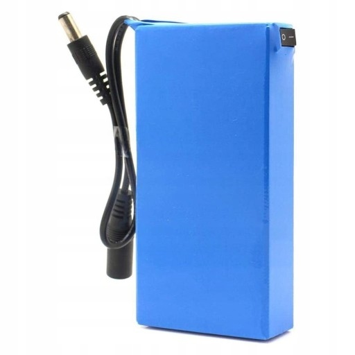 BATERIA AKUMULATOR LITOWA 12V 1-2A 6800MAH Z ADAPTEREM WYSOKA POJEMNOŚĆ Marka bez marki