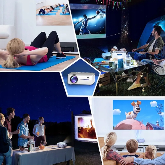 Projektor Rzutnik Full HD 4K 9000lm WiFi Android TV Autokeystone Bluetooth Technologia wyświetlania LED