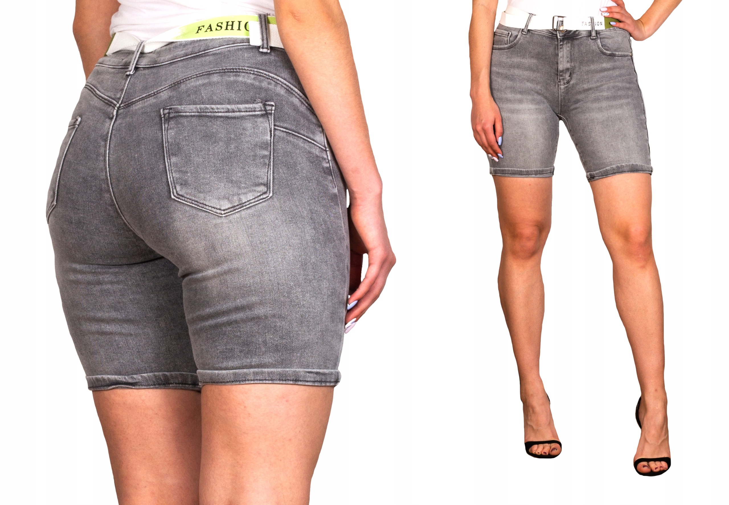 

655d M. Sara spodenki damskie Szorty pasek 48/4XL