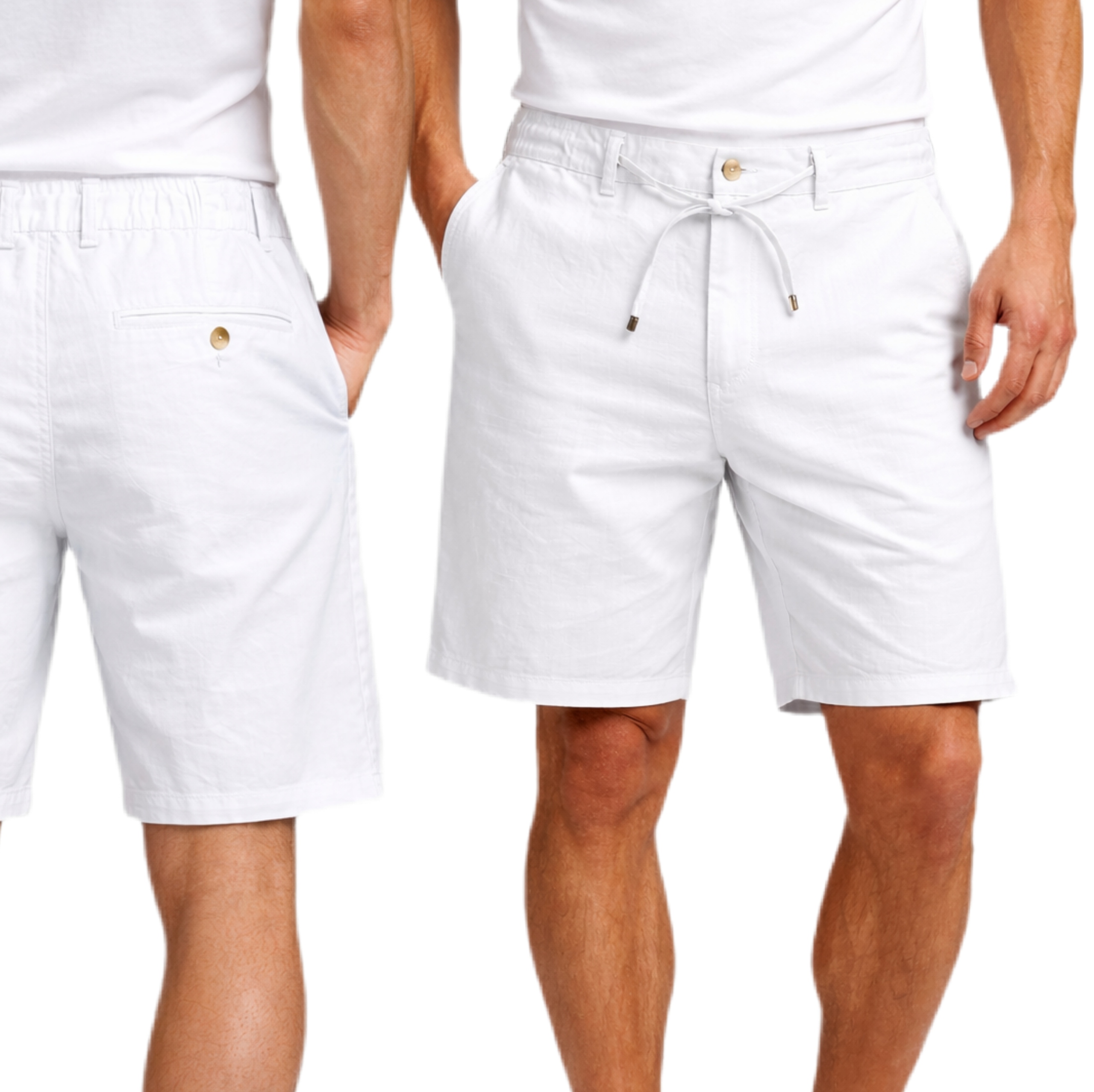 Kraťasy Krátké šortky Bavlna Elegantní k košili Bílé vel. 40