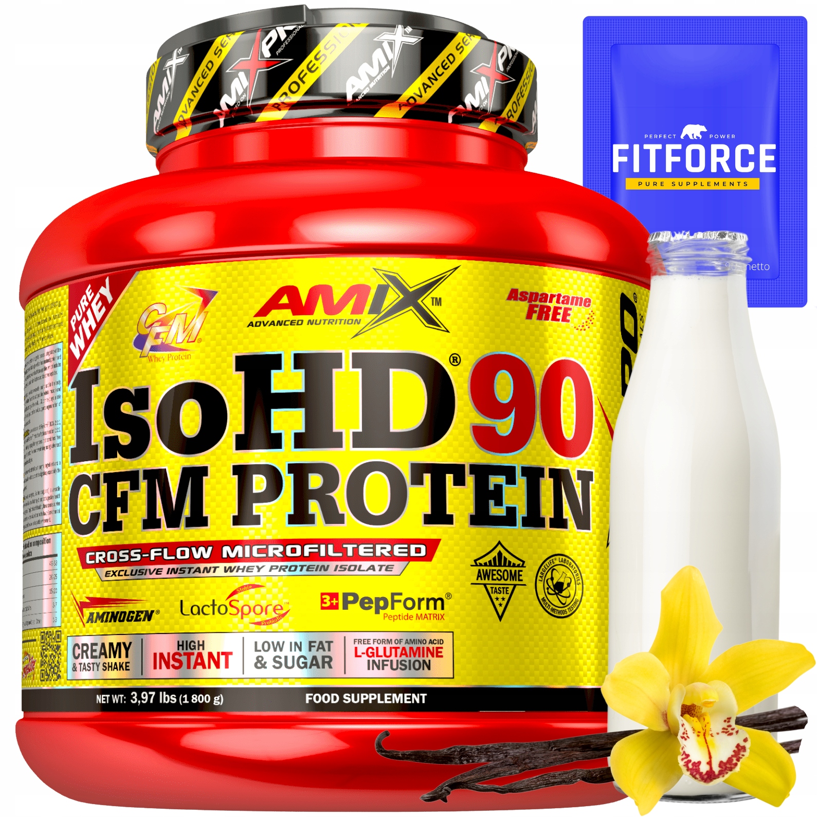 Amix IsoHD 90 Cfm Protein 1,8 kg vanilka keto slim dieta produkty bez cukru