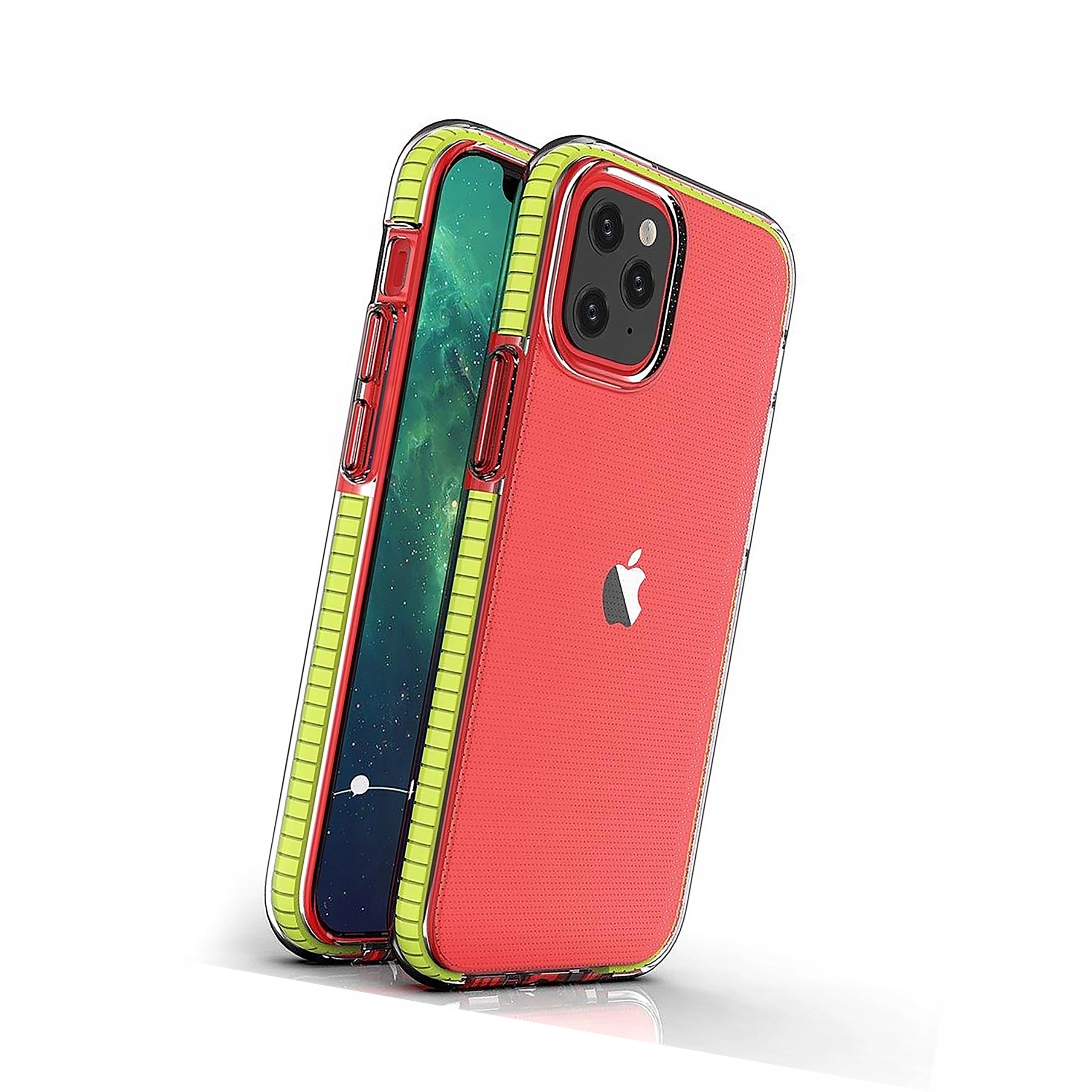 Spring Case pokrowiec żelowe etui z kolorową ramką do iPhone 13 mini żółty