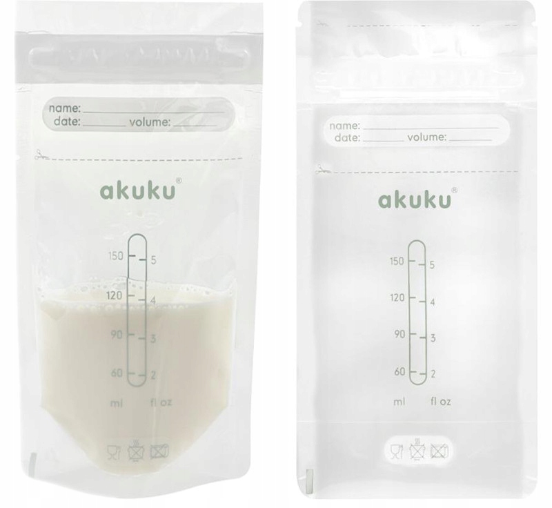 AKUKU WORECZKI PRZECHOWYWANIA MROŻENIA POKARMU 2PAK x60 Pojemność 150 ml