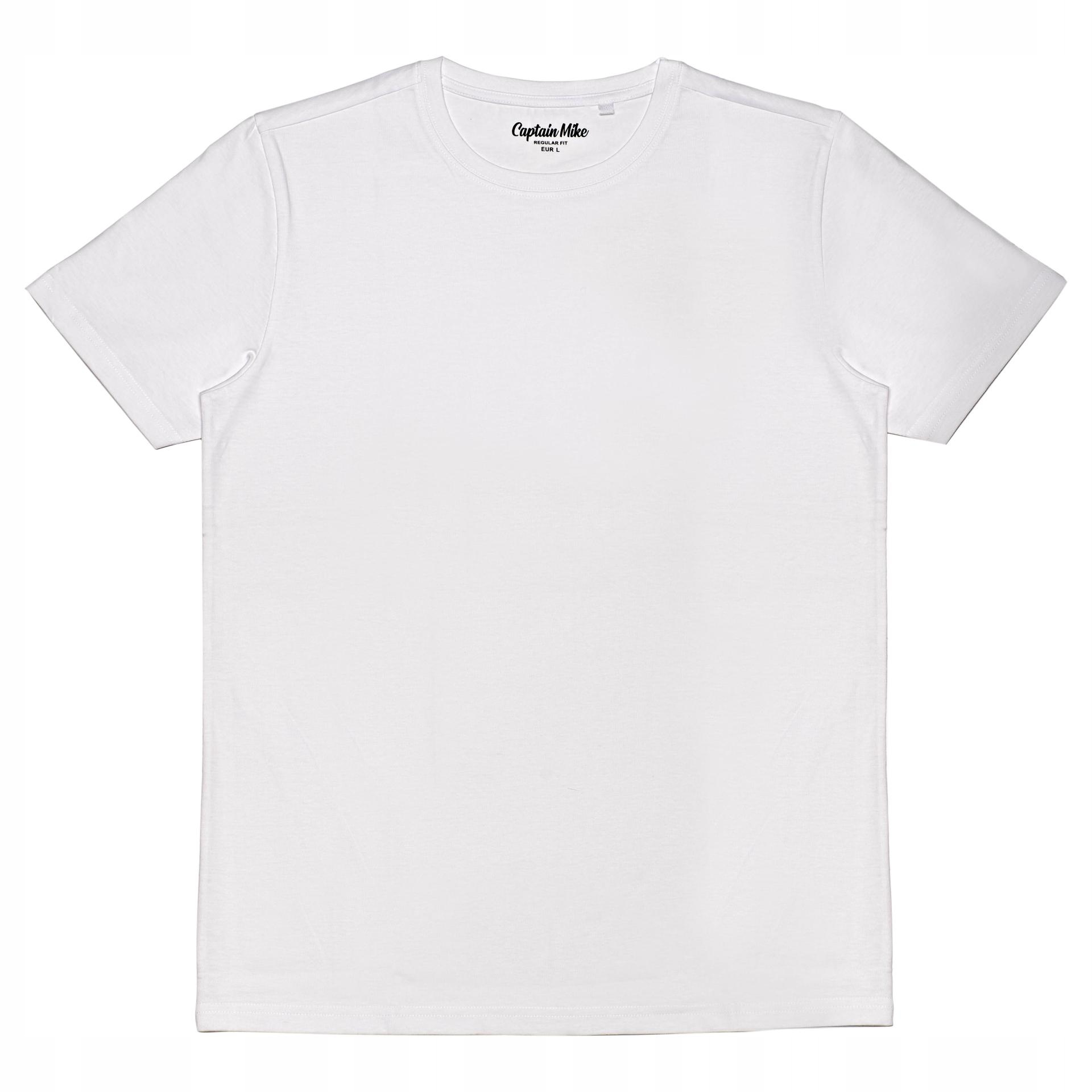

Koszulka męska bawełna Captain Mike biała r.XL