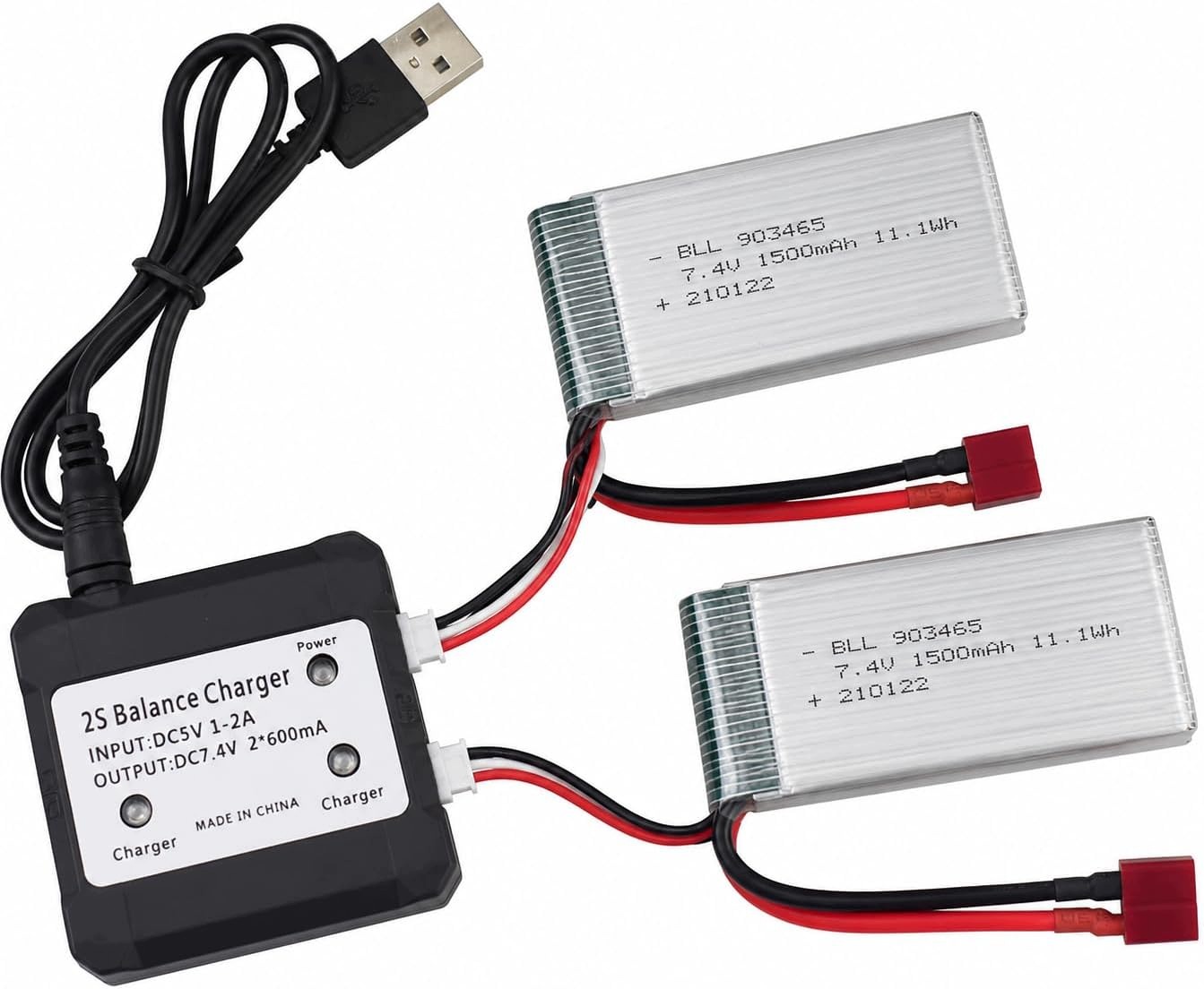 2 x 7.4V 1500mAh Akumulatory Ładowarka 9200, 9200E, HB101, 200E, 9202E, 9203E