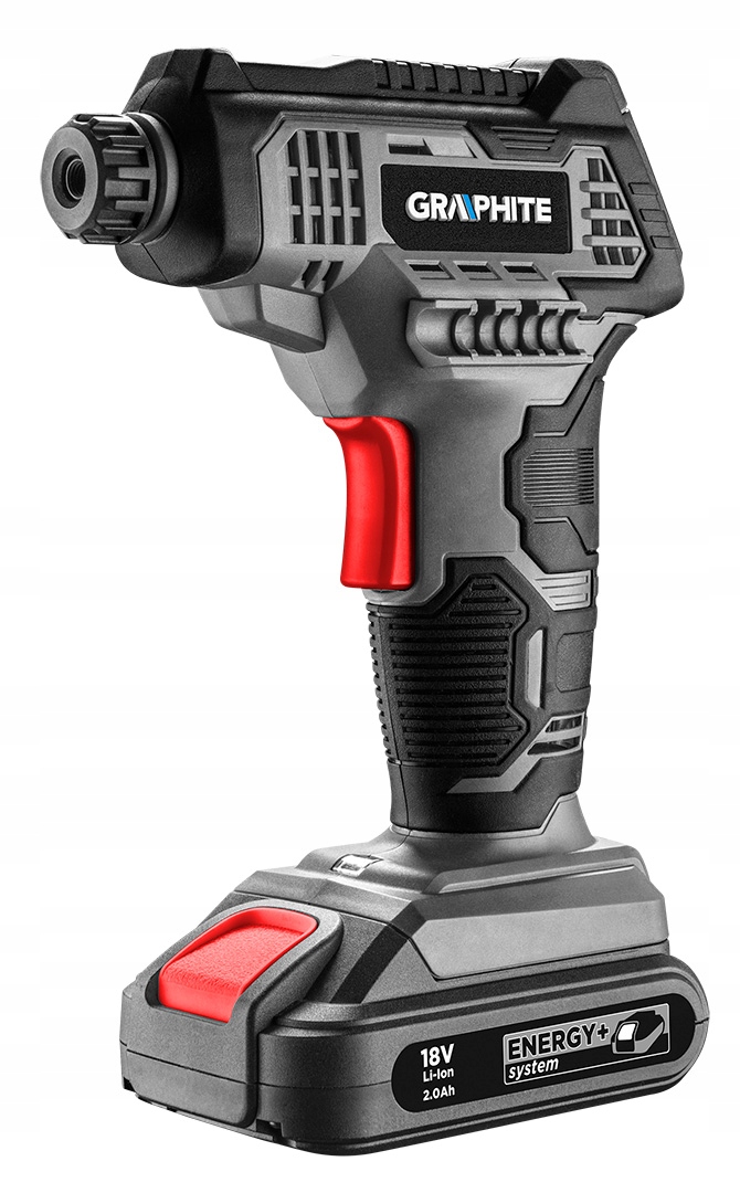 KOMPRESOR AKUMULATOROWY Graphite 58G041 18V +2Ah Zasilanie akumulatorowe