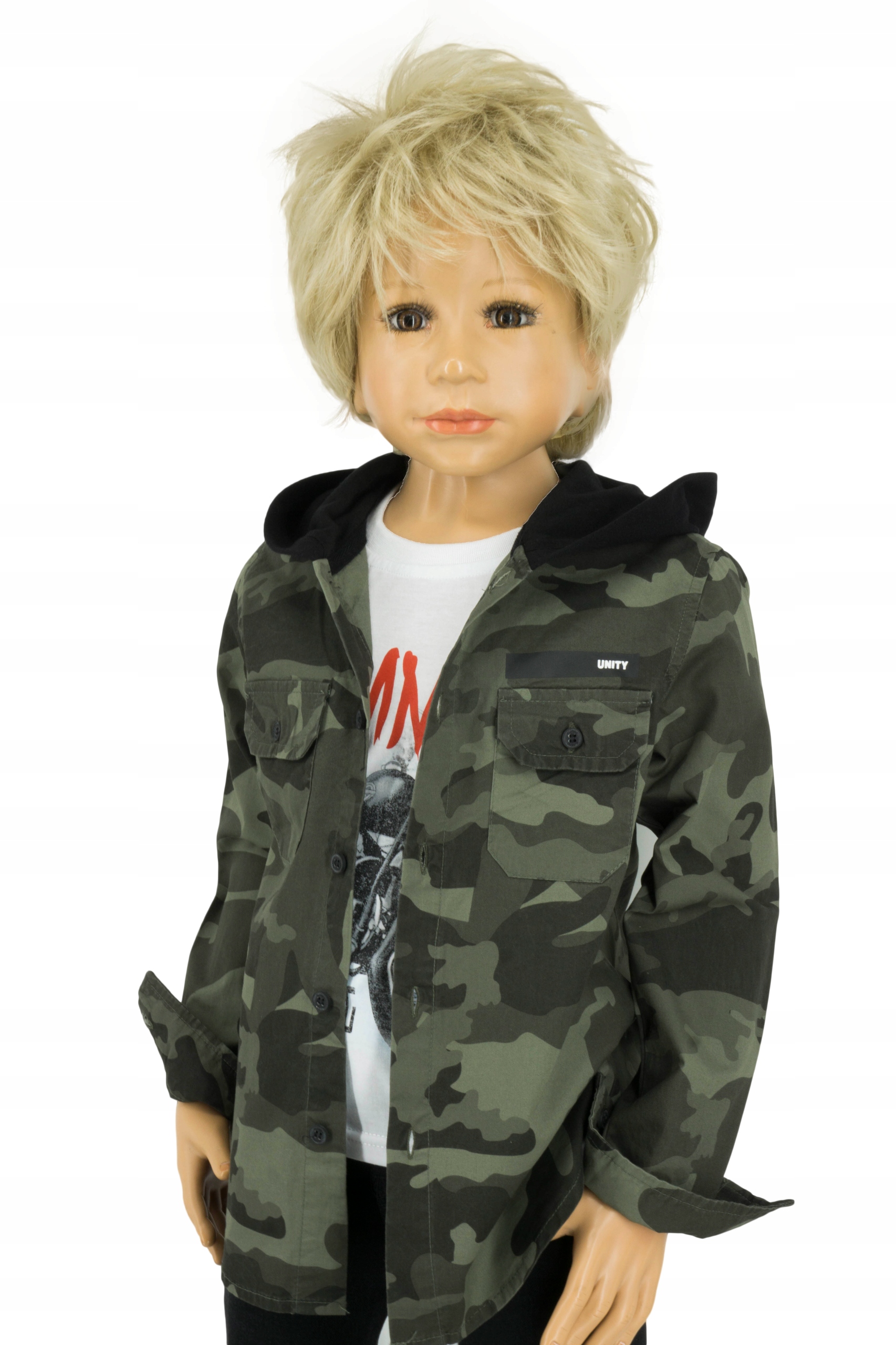 803 Koszula katana moro kaptur rozmiar 122/128 Wiek dziecka 7 lat +