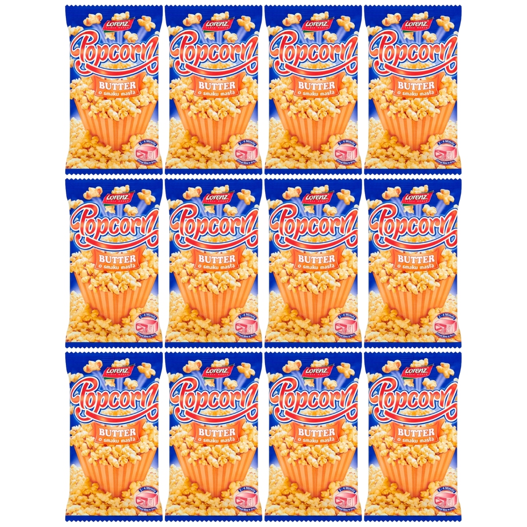 Levně Lorenz Popcorn s máslovou příchutí 90 g x 12 kusů