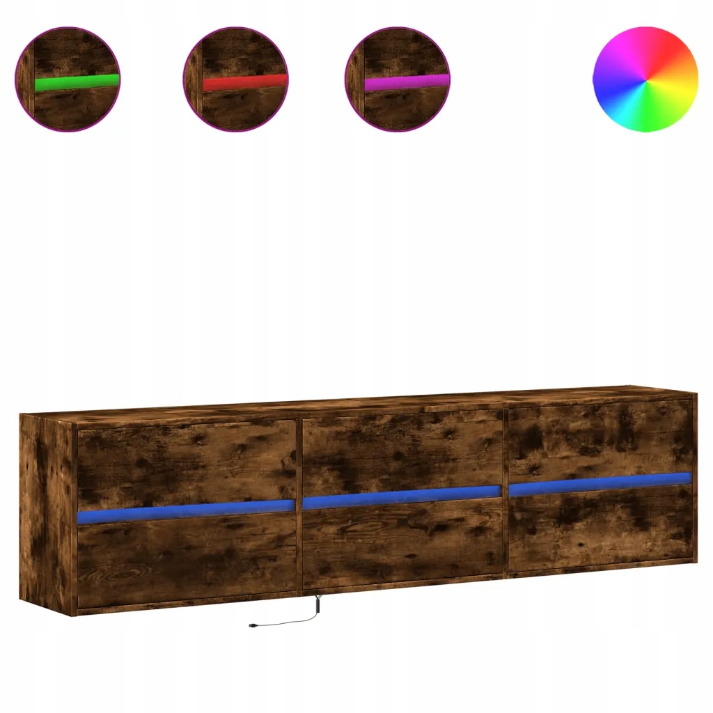 Szafka Led 180x31x45cm, dąb 50kg obciążenie