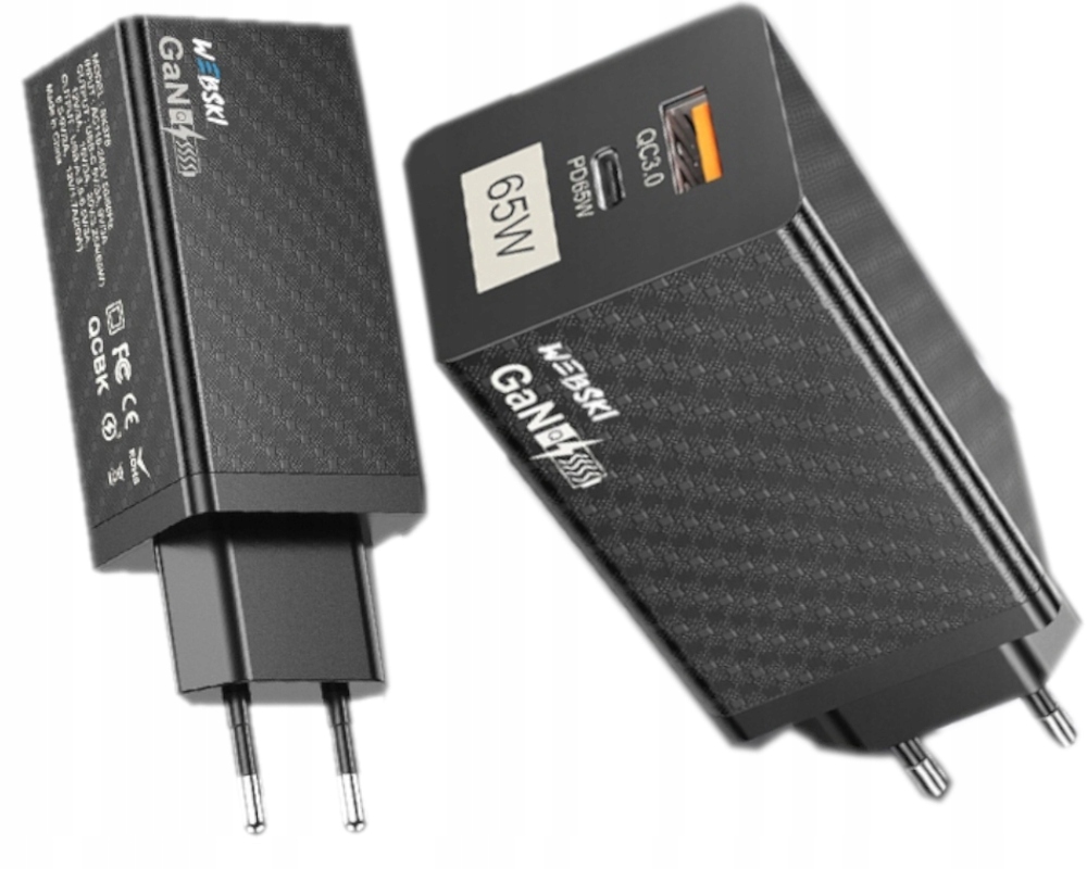 

Szybka Ładowarka Sieciowa Usb-c Usb 65W Pd Qc 3.0