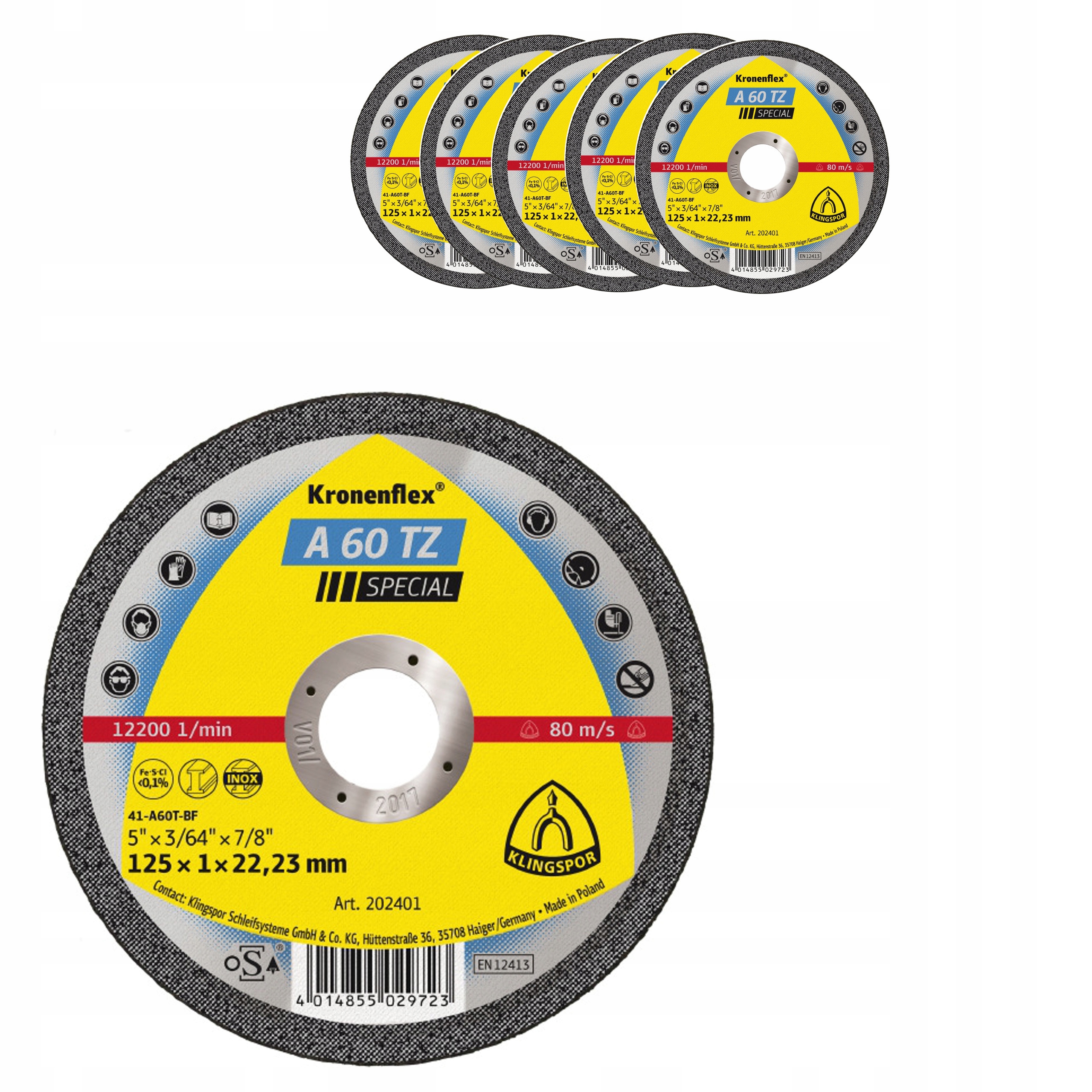 

Tarcza Do Metalu 125x1mm Tarcze 5szt Klingspor
