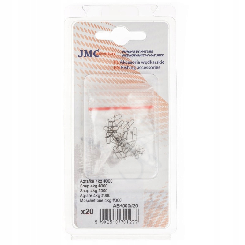 Jmc Agrafka Bez Krętlika 000 4KG 20 Sztuk