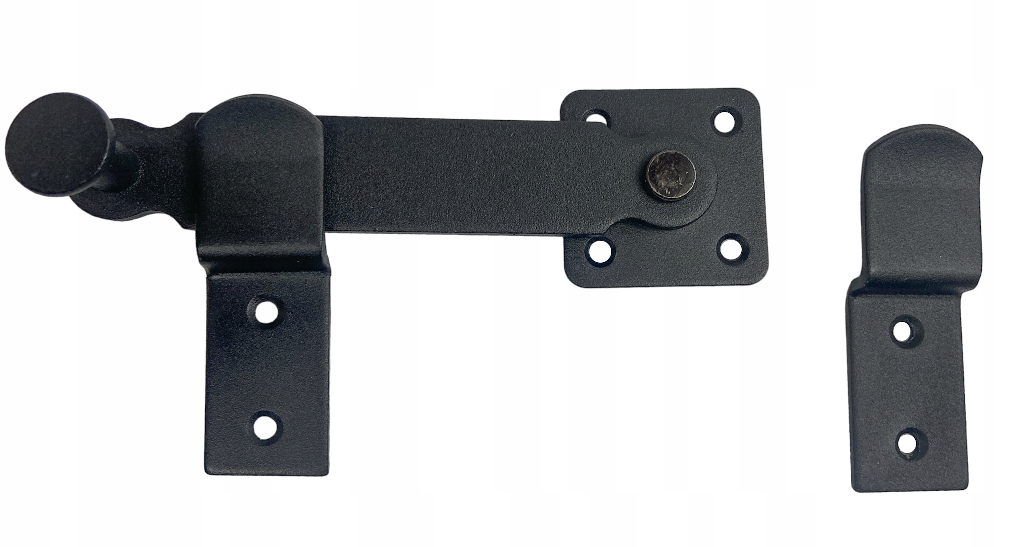 Zamknięcie do okiennic furtki drzwi altany blokada zasuwka czarna 2 sztuki Marka Metalstyl