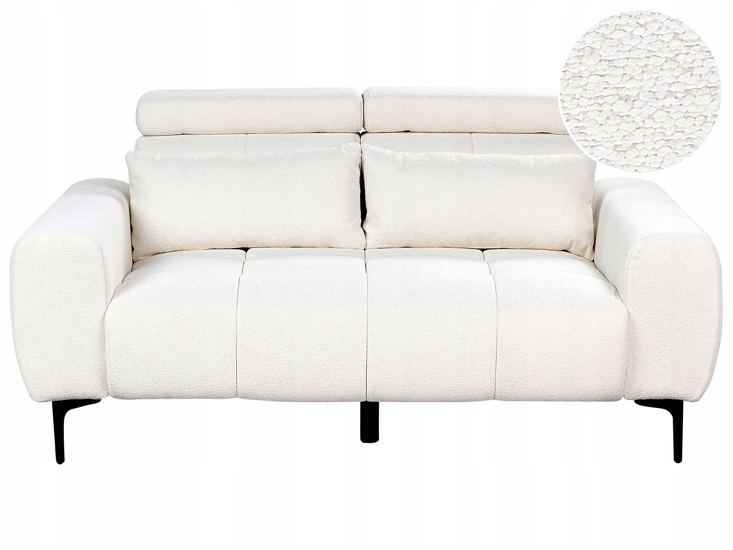 Sofa dwuosobowa boucle biała
