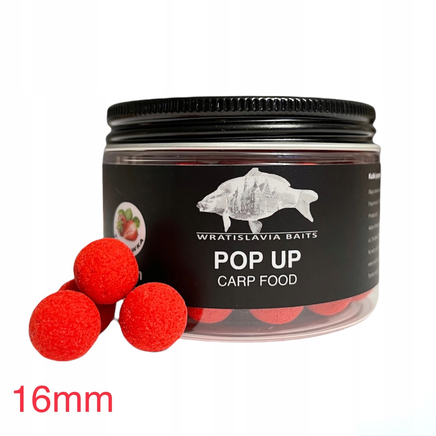 Pop up Truskawka 16mm Carp Food Wratislavia Baits kulki pływające