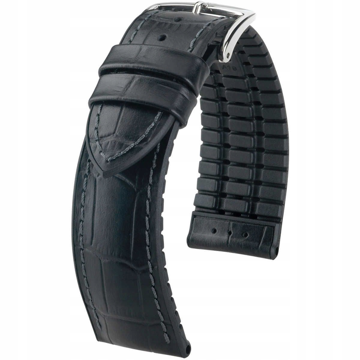 Černý kožený opasek 20 mm Hirsch Paul 0925028050-2-20 (L)