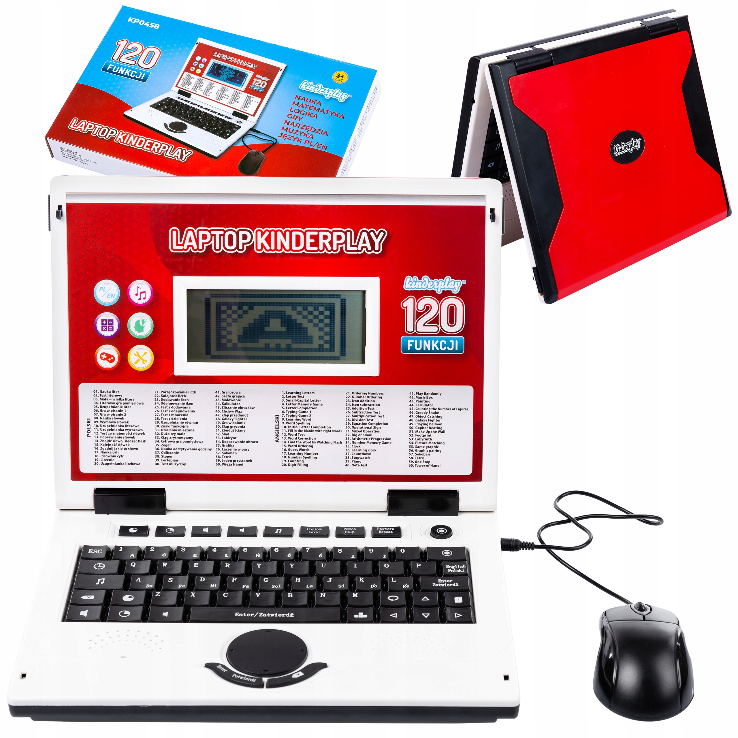 LAPTOP EDUKACYJNY KINDERPLAY DLA DZIECI 120 OPCJI