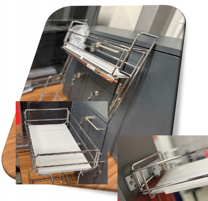 Hafele Koš Cargo 300 chrom Matrix S plné dno bílá