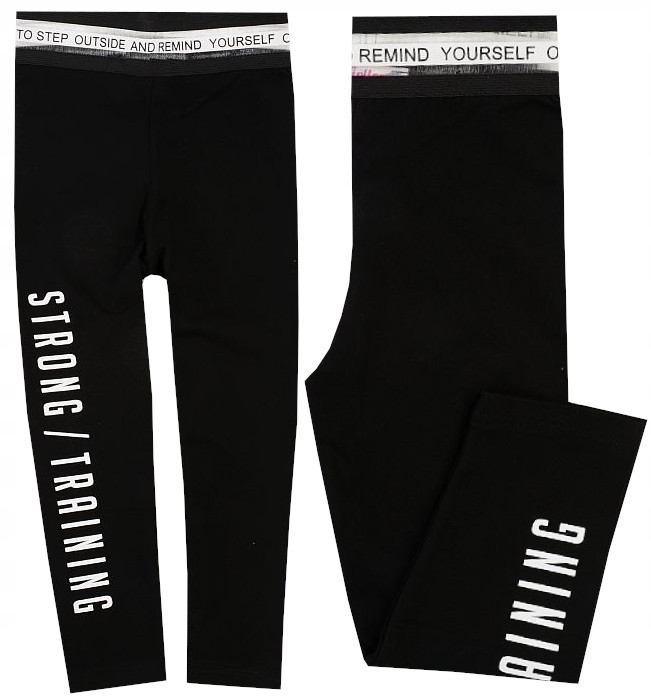 

Legginsy Getry Rybaczki Fitness czarne 140 J143G