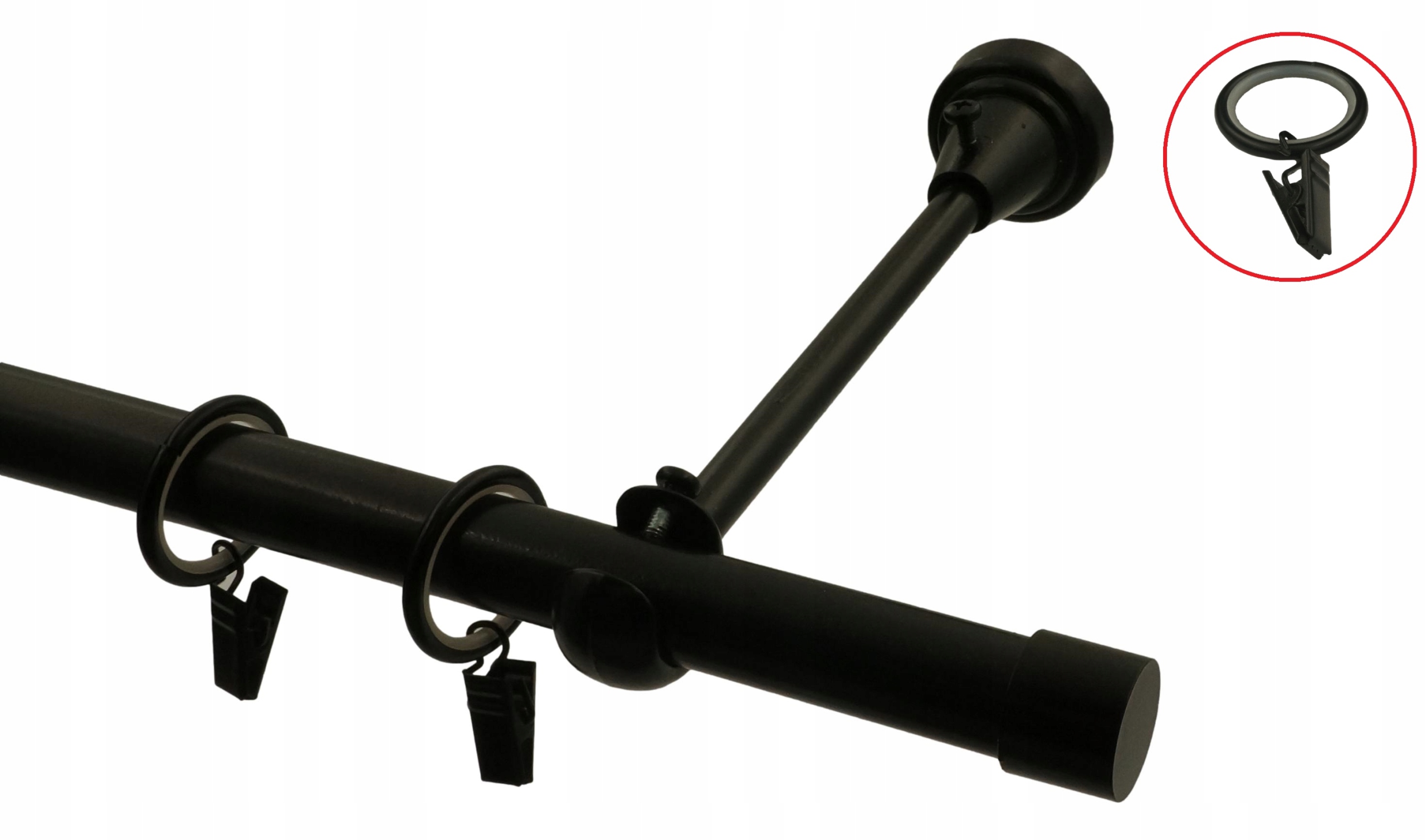 

Karnisz metalowy pojedynczy 19mm 320cm czarny