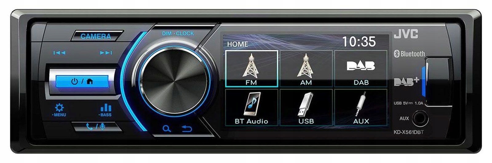 Radio samochodowe 1DIN Bluetooth Dab+ LCD Zielona Góra Jvc KD-X561DBT