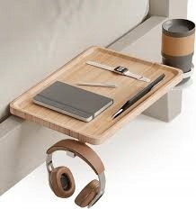 BLAT PÓŁKA NA ŁÓŻKO PIĘTROWE MINI STOŁEK BAMBUS HAK UCHWYT