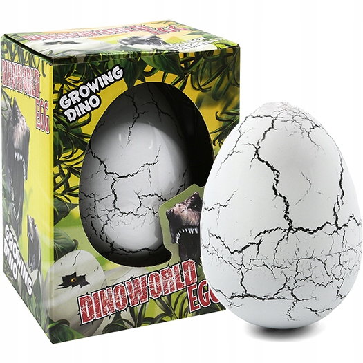 

Dinozaur wykluwający i rosnący z jajka jajo rośnie
