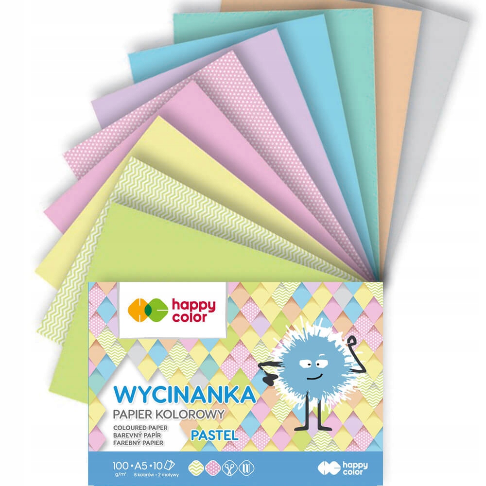 

Blok wycinanka pastelowa A5 Happy Color 10 kart
