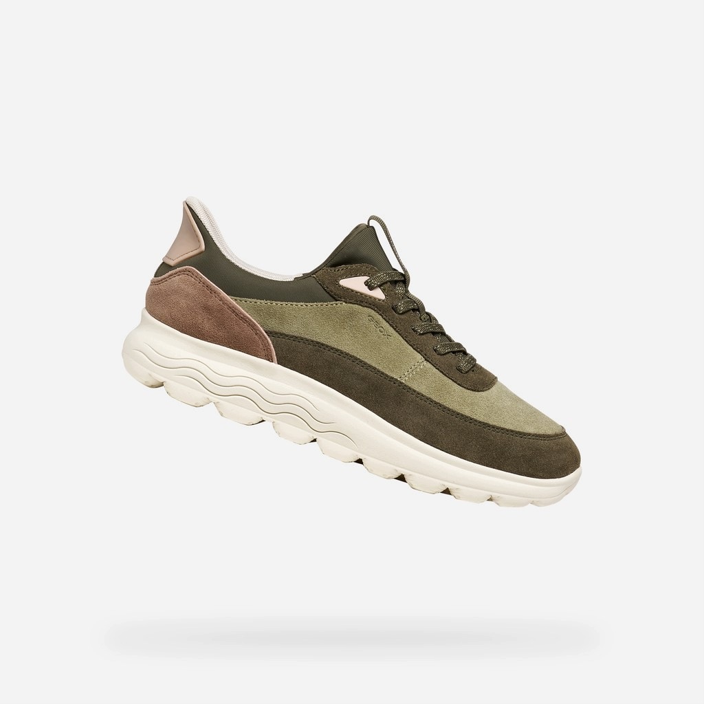 Geox Zelené dámské tenisky Geox Spherica Plus