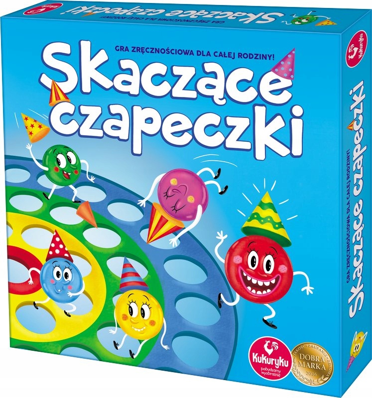 

Skaczące Czapeczki rodzinna gra planszowa kukuryku