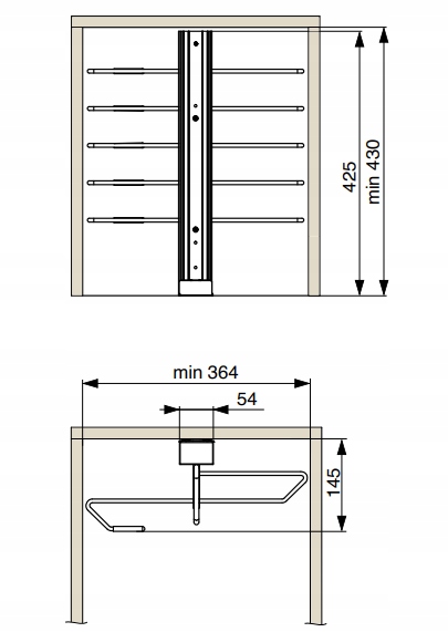 WIESZAK WYSUWNY NA SPODNIE RIEX CIEMNOSZARY Marka inna