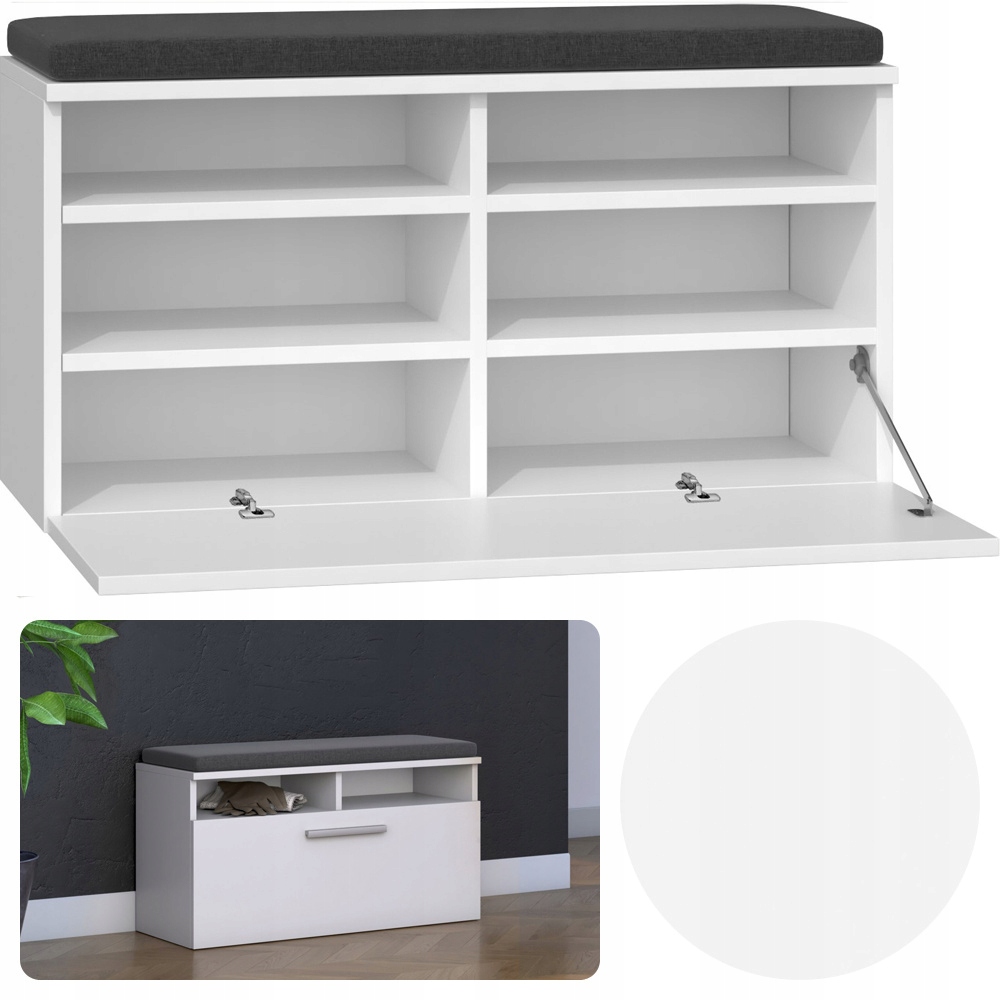 

Szafka Na Buty Siedzisko Schowek Riva Biel Mat