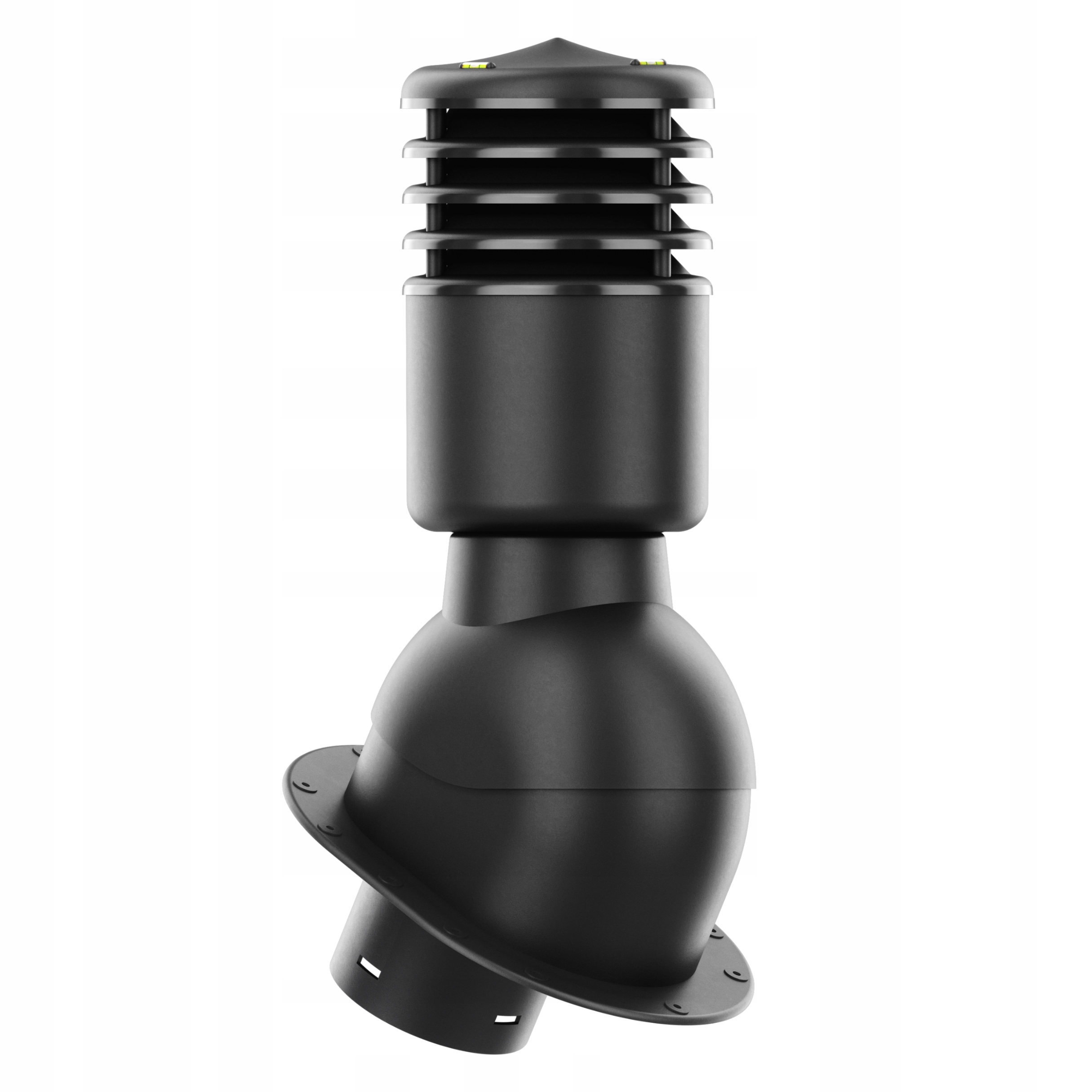 Kominek wentylacyjny Ocieplony Smart fi125 pokrycia płaskie Czarny 9005