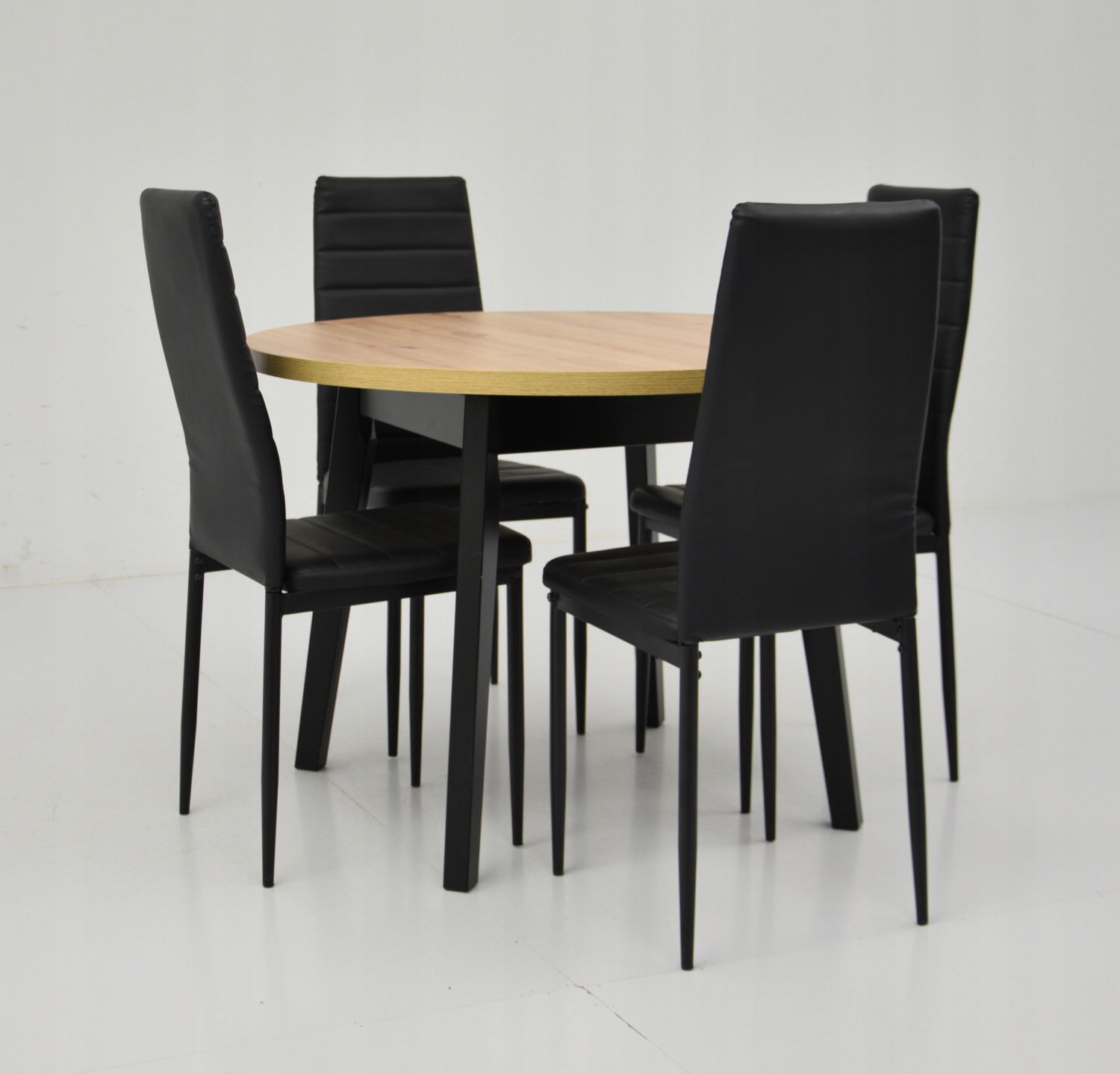 Zestaw 4 krzesła i stół rozkładany 100/130 ARTISAN Długość stołu 100 cm